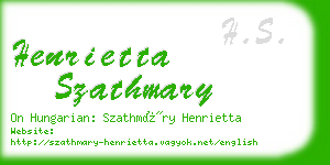 henrietta szathmary business card